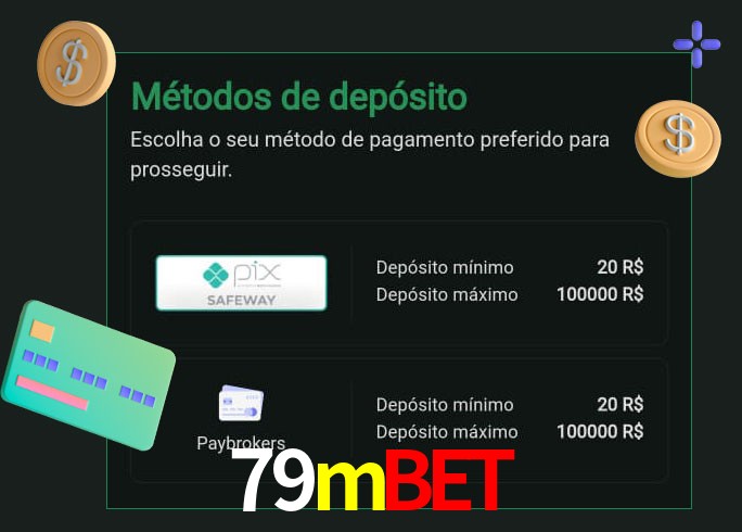 O cassino 79mbet oferece uma grande variedade de métodos de pagamento
